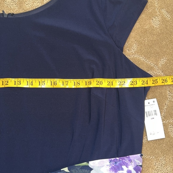 NWT Ignite Evenings Short Sleeve Floral Dress, 22W - Picture 6 of 9